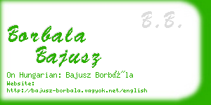 borbala bajusz business card